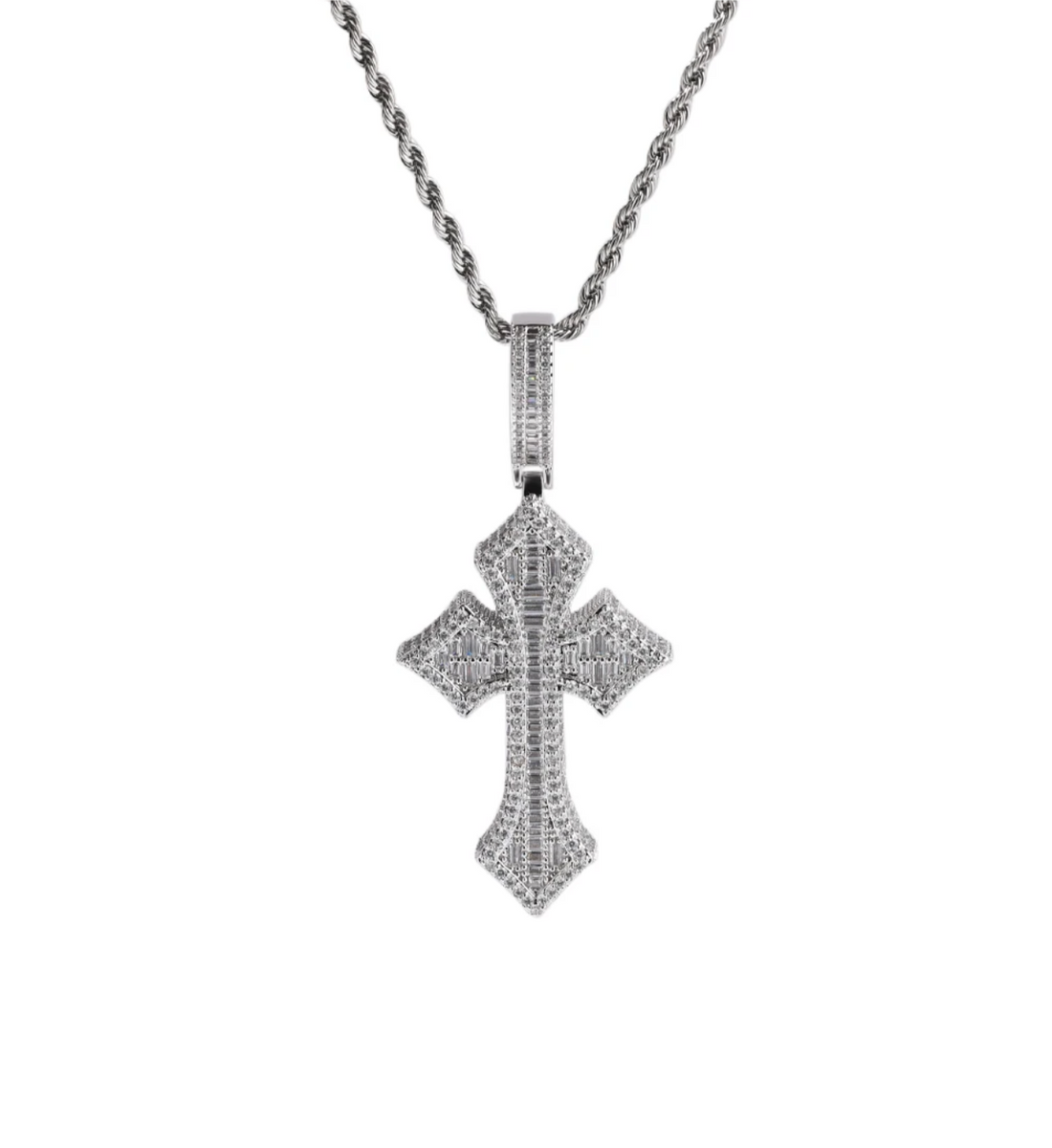 APOLLO CROSS NECKLACE SILVER